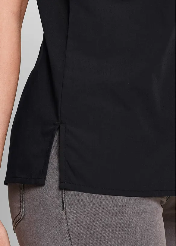 Popeline blouse met korte mouwen, bonprix