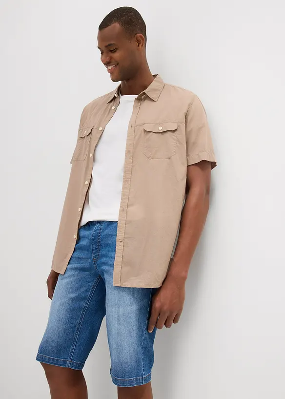 Lange lichte sweatjeans bermuda, regular fit, bonprix