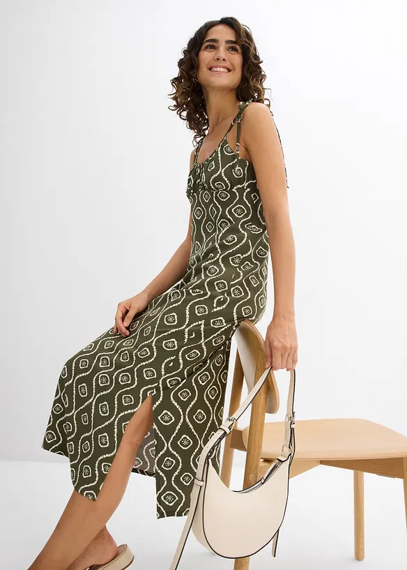 Midi jurk van soepele viscose, bonprix