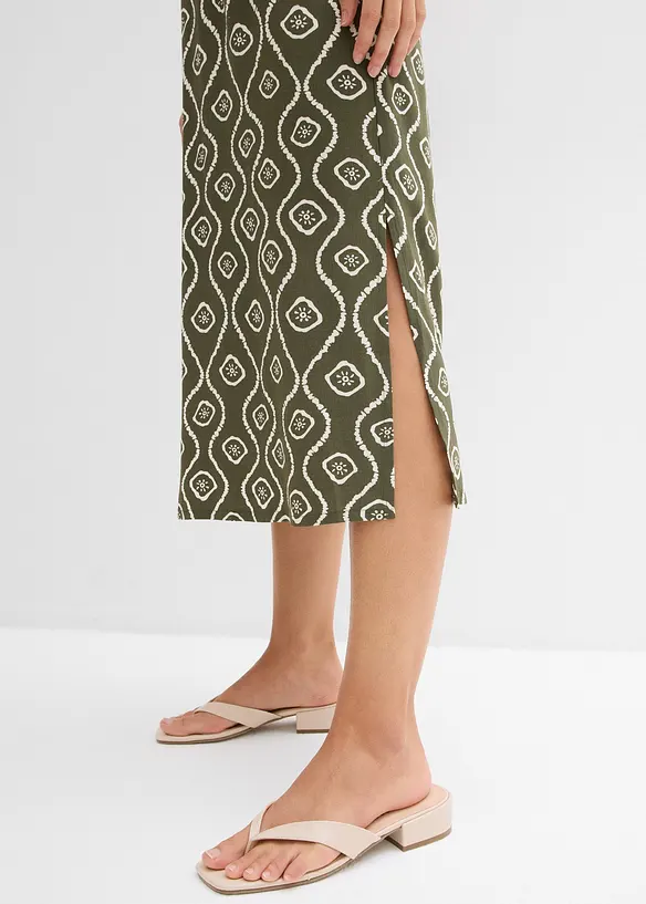 Midi jurk van soepele viscose, bonprix