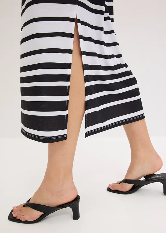 Jersey jurk met veters, bonprix