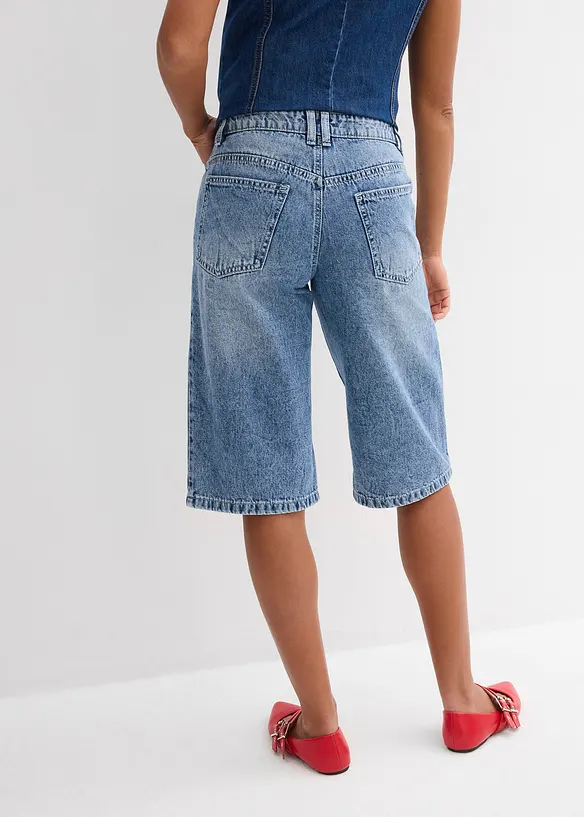 Jeans bermuda mid waist, low stretch, bonprix