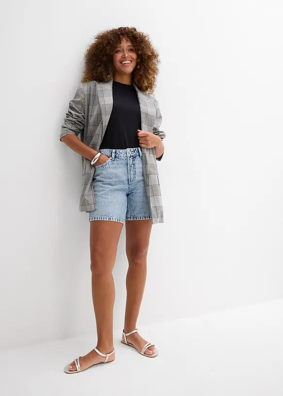 Jeans bermuda mid waist, low stretch, bonprix