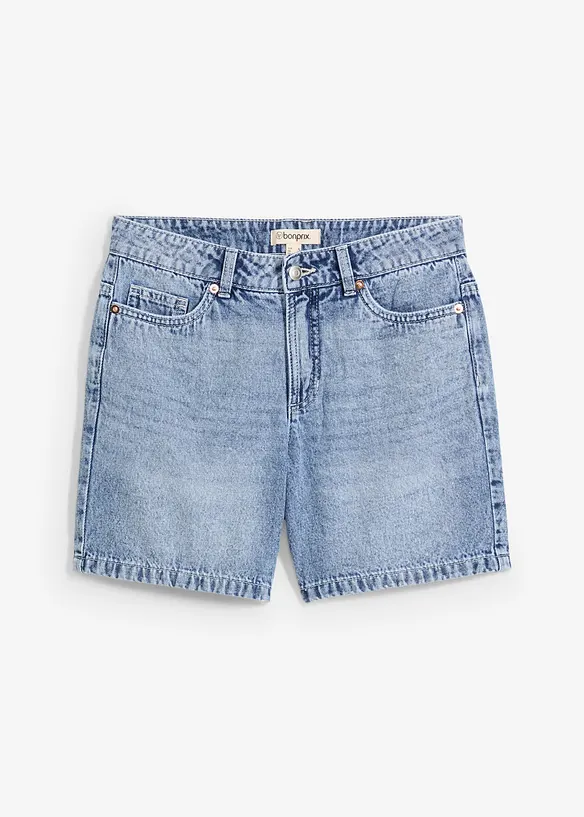 Jeans bermuda mid waist, low stretch, bonprix