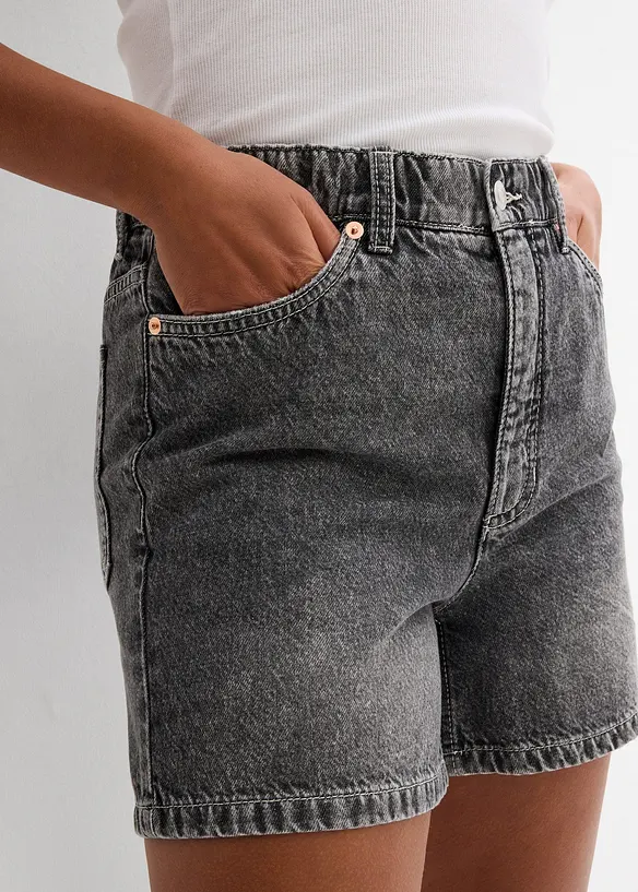 Jeans short high waist, low stretch, bonprix