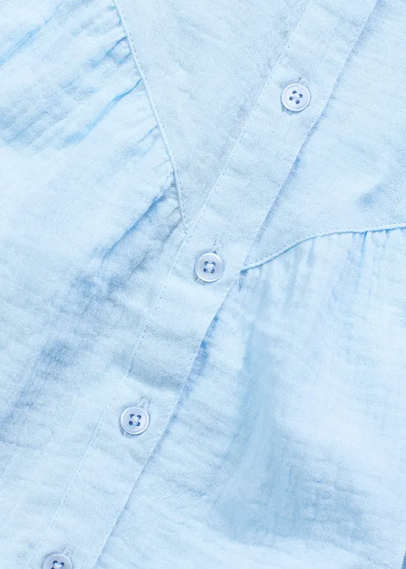 Mousseline blouse met korte mouwen, bonprix
