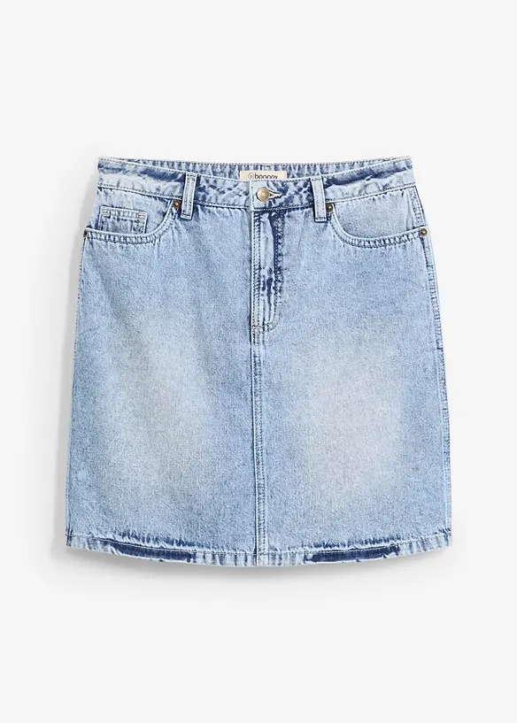 Spijkerrok mid waist, low stretch, bonprix