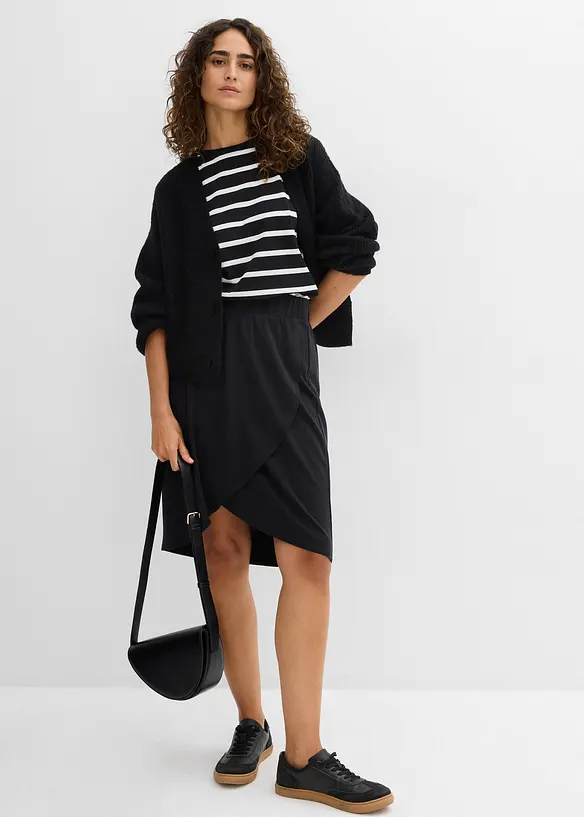 Jersey rok gemaakt van een vloeiende viscosemix, bonprix