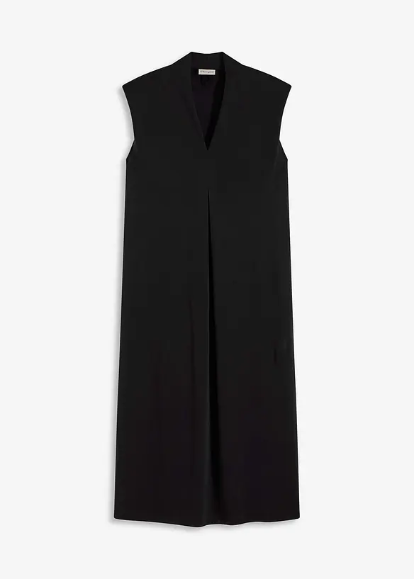 Jersey jurk van viscose piqué met schoudervullingen, bonprix