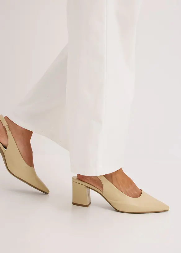 Twill broek van katoen met bandplooien, bonprix