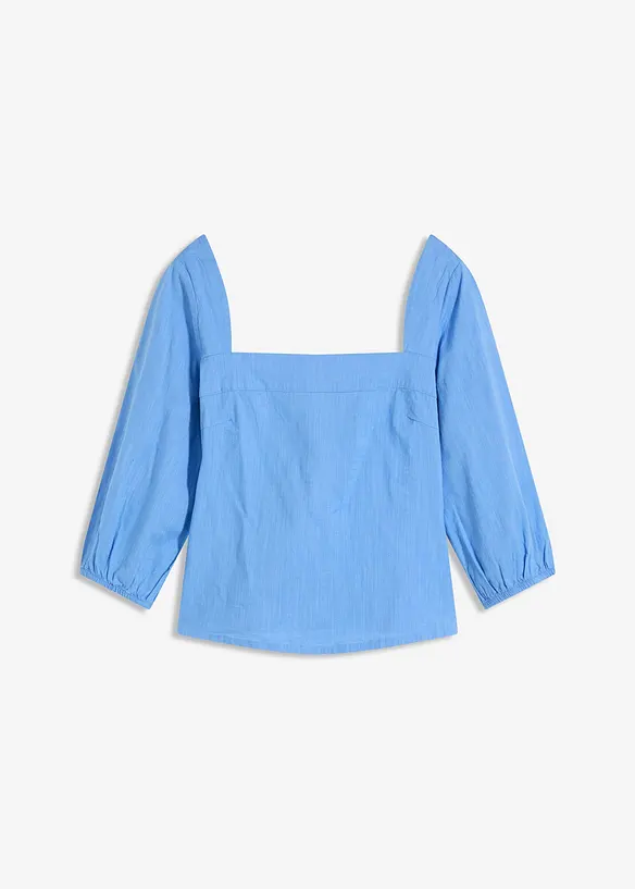 Blouse met pofmouwen en gesmokt detail, bonprix