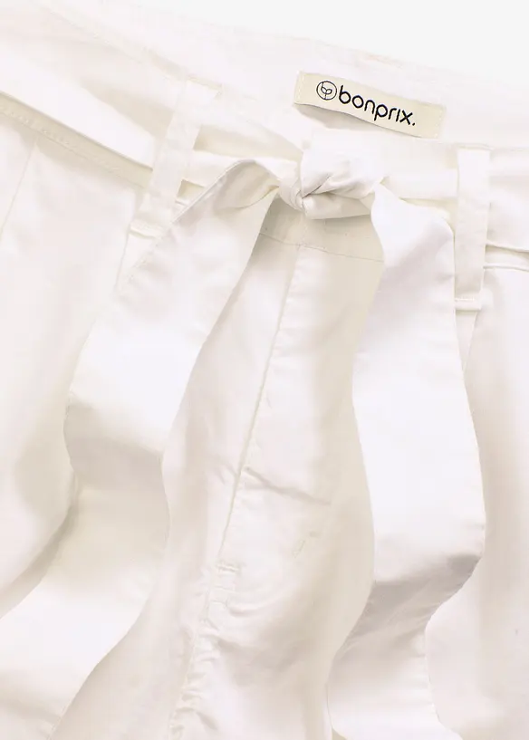 Twill short met ceintuur, bonprix