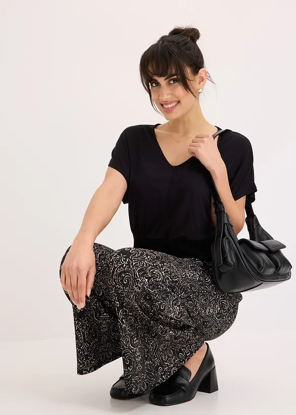 Shirt met gesmokte zoom, bonprix