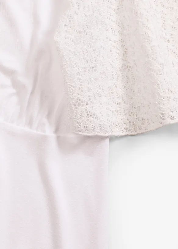 Shirt met kanten mouwen, bonprix