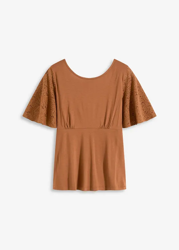 Shirt met kanten mouwen, bonprix