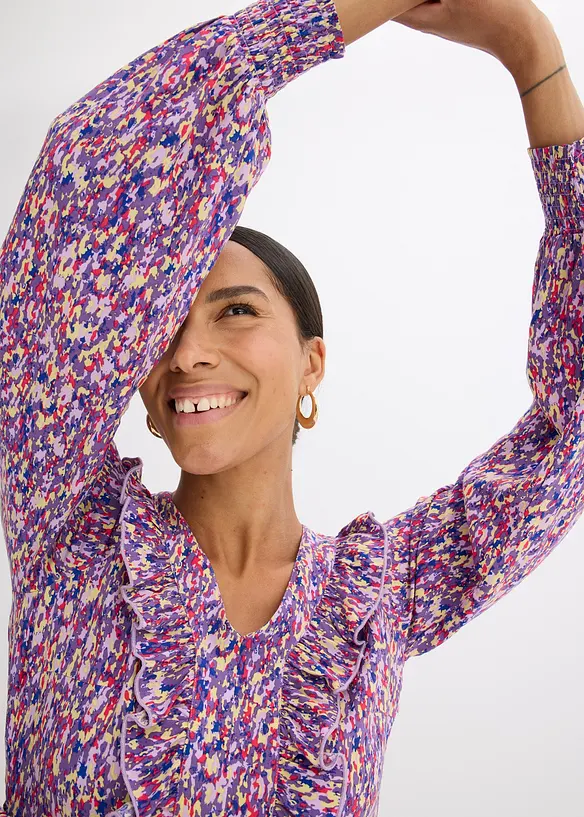 Jurk met volants, bonprix