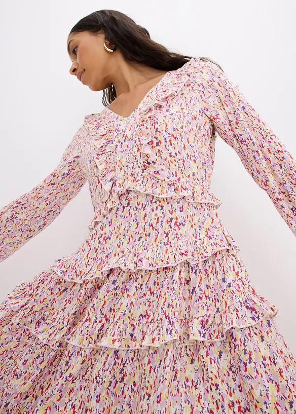 Jurk met volants, bonprix
