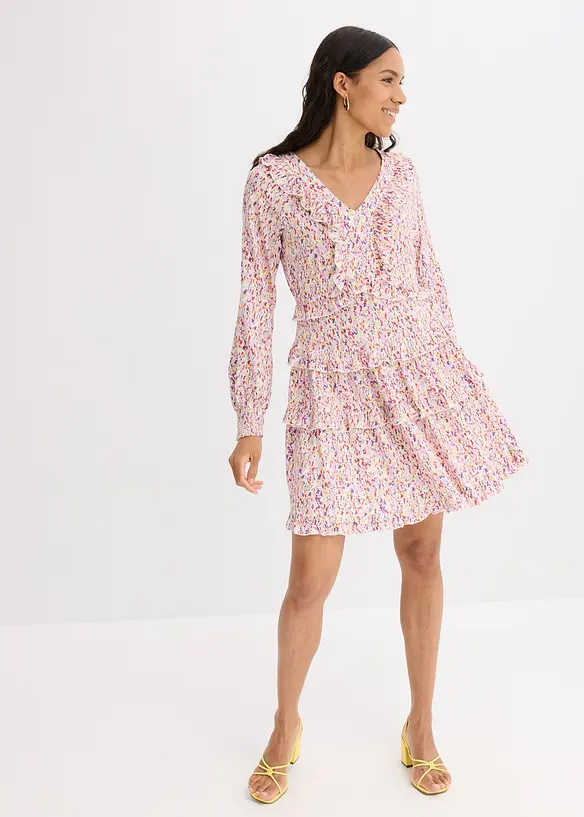 Jurk met volants, bonprix
