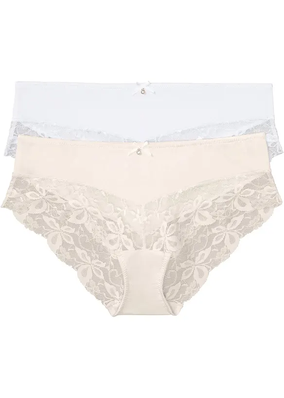 Hipster met fijne kant (set van 2), bonprix