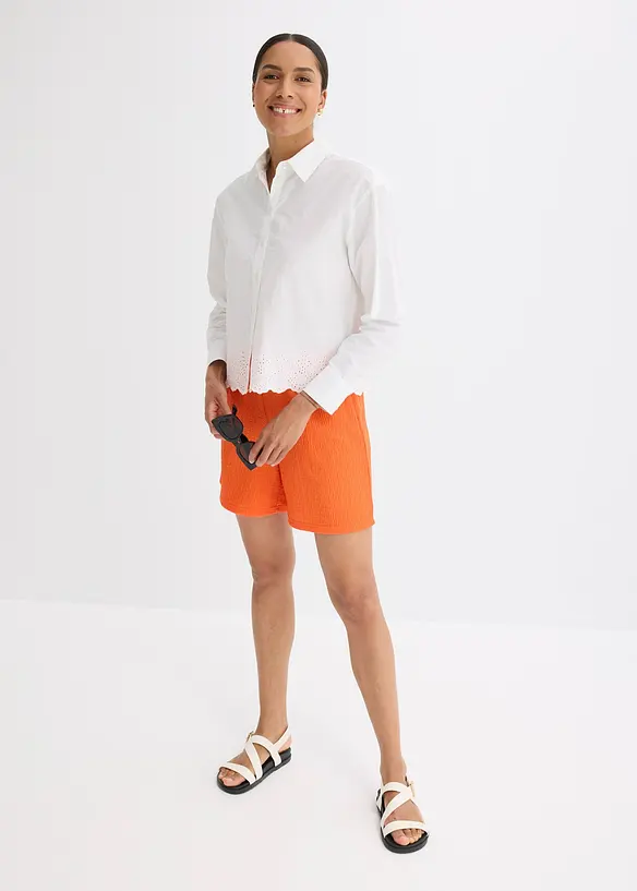 Overhemdblouse van katoen, bonprix