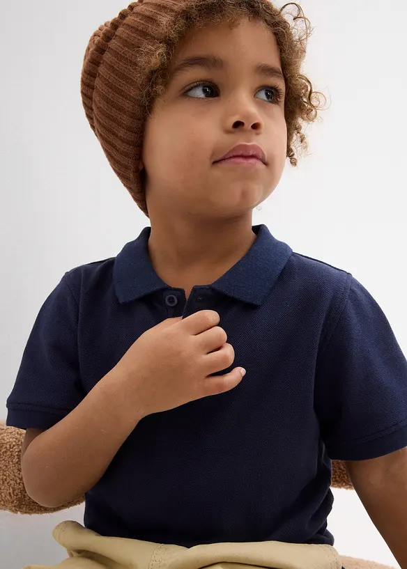 Poloshirt met korte mouwen van puur katoen, bonprix