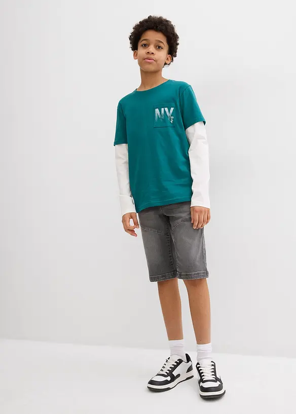 Stretch jeans bermuda, regular fit, bonprix