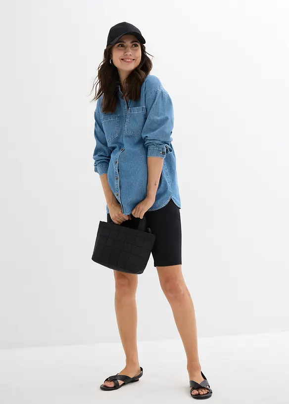 Zwangerschaps biker short (set van 2) met biologisch katoen, bonprix