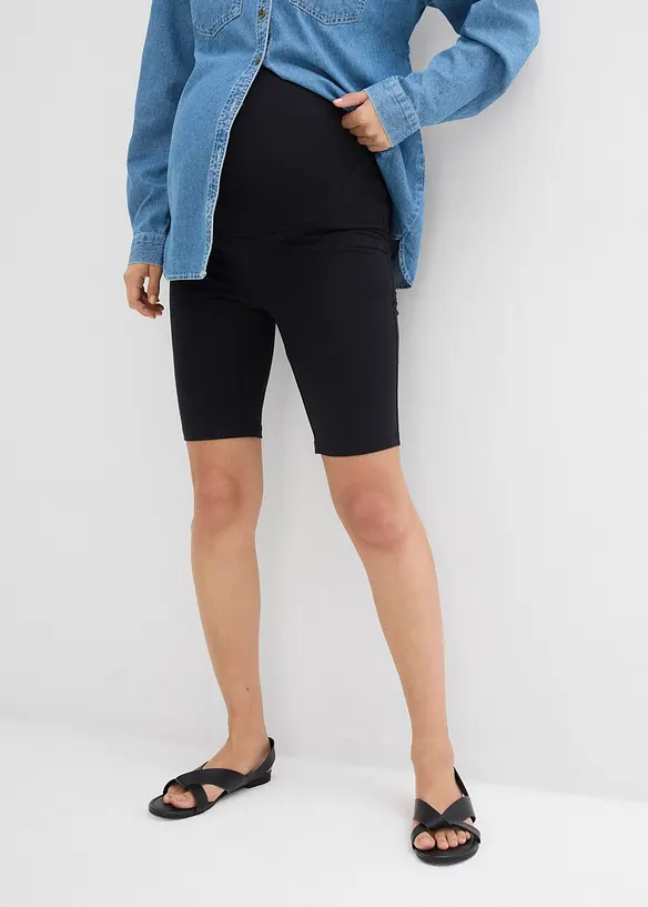 Zwangerschaps biker short (set van 2) met biologisch katoen, bonprix