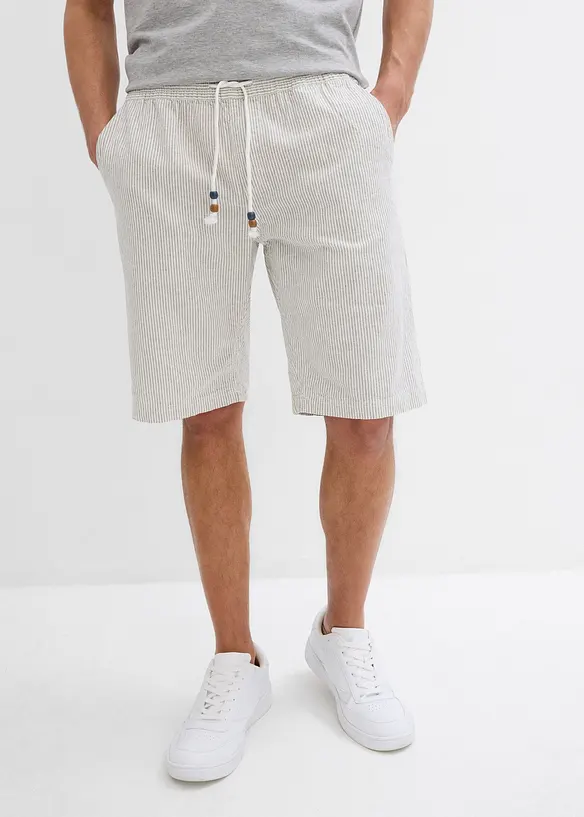 Bermuda met linnen, regular fit, bonprix