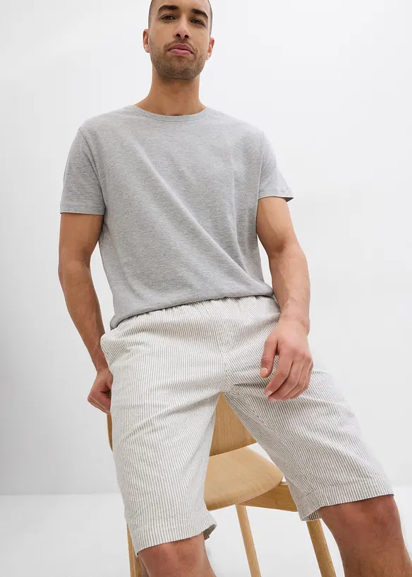 Bermuda met linnen, regular fit, bonprix