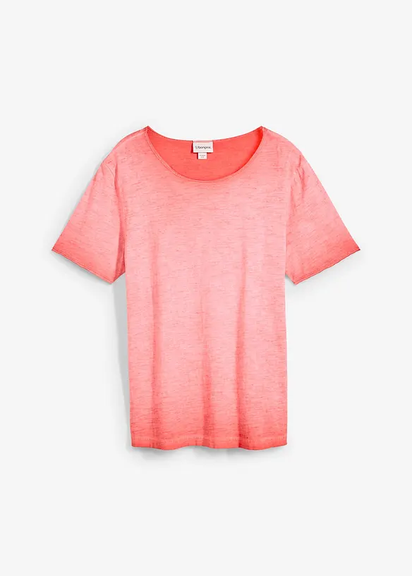 T-shirt van biologisch katoen in washed out look, bonprix