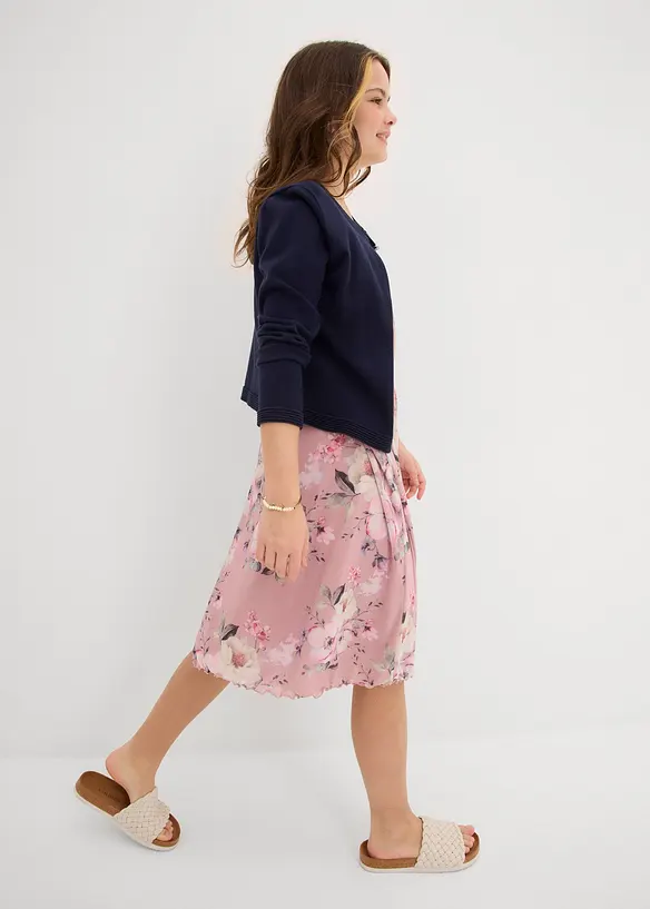Jurk van bedrukt mesh, bonprix
