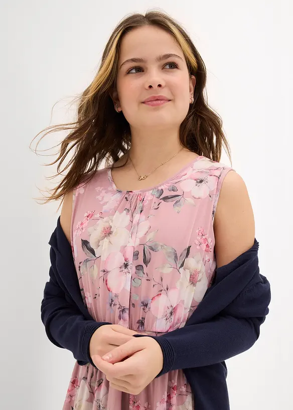 Jurk van bedrukt mesh, bonprix