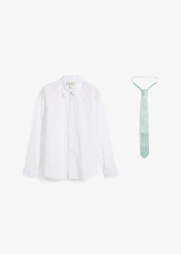 Overhemd met lange mouwen en stropdas (2-dlg. set), bonprix
