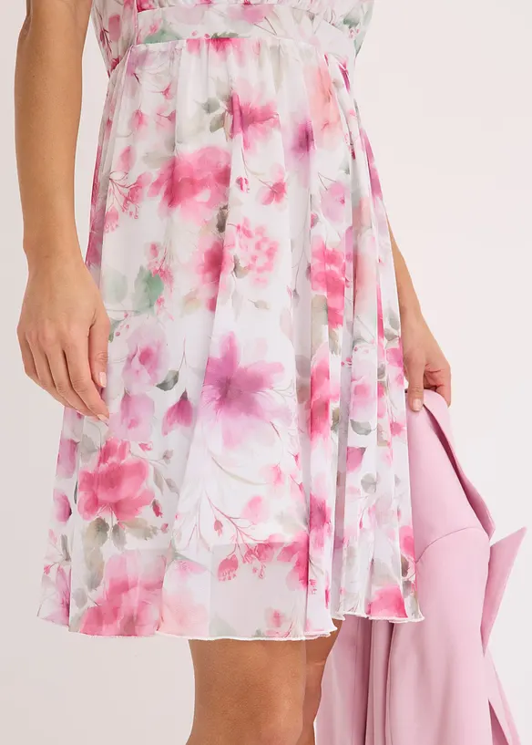 Gedessineerde jurk van mesh, bonprix