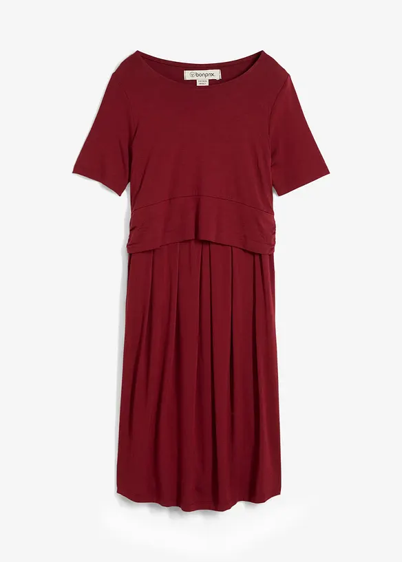 2-in-1 viscose zwangerschapsjurk met discrete borstvoedingsfunctie, bonprix