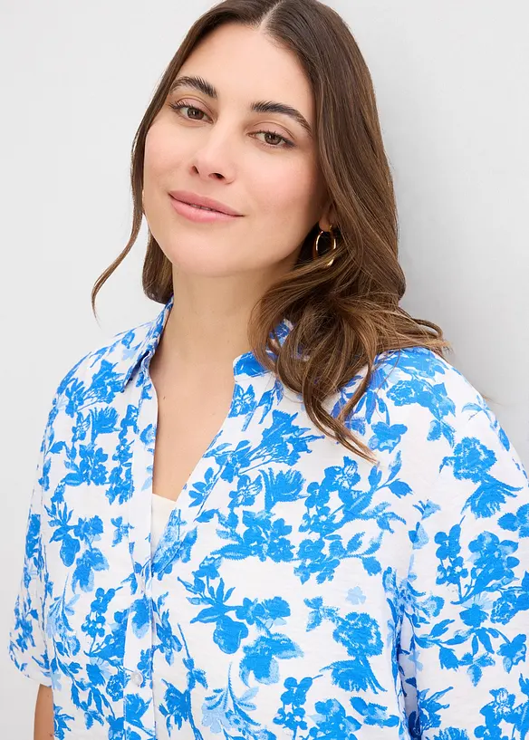 Blouse met korte mouwen van soepele viscose, bonprix