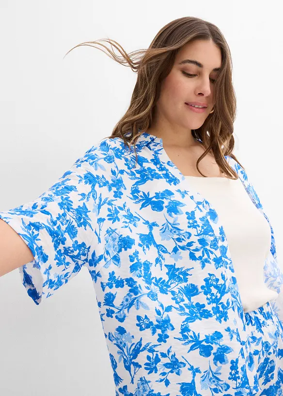 Blouse met korte mouwen van soepele viscose, bonprix
