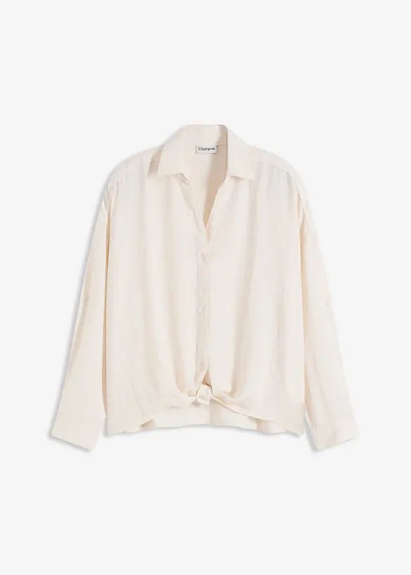 Blouse van licht crêpe, bonprix