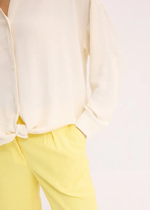 Blouse van licht crêpe, bonprix