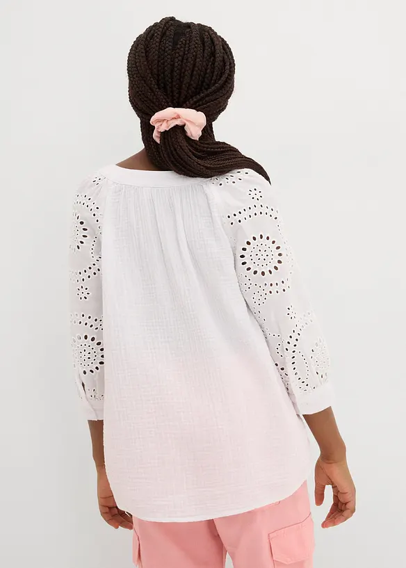 Tuniekblouse van luchtige mousseline, bonprix