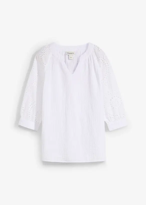 Tuniekblouse van luchtige mousseline, bonprix