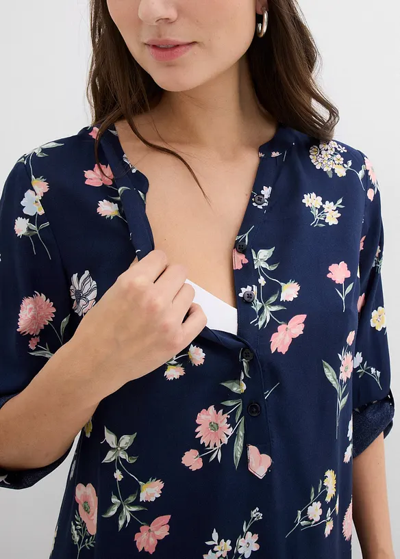 Gebloemde zwangerschapsjurk van viscose, bonprix