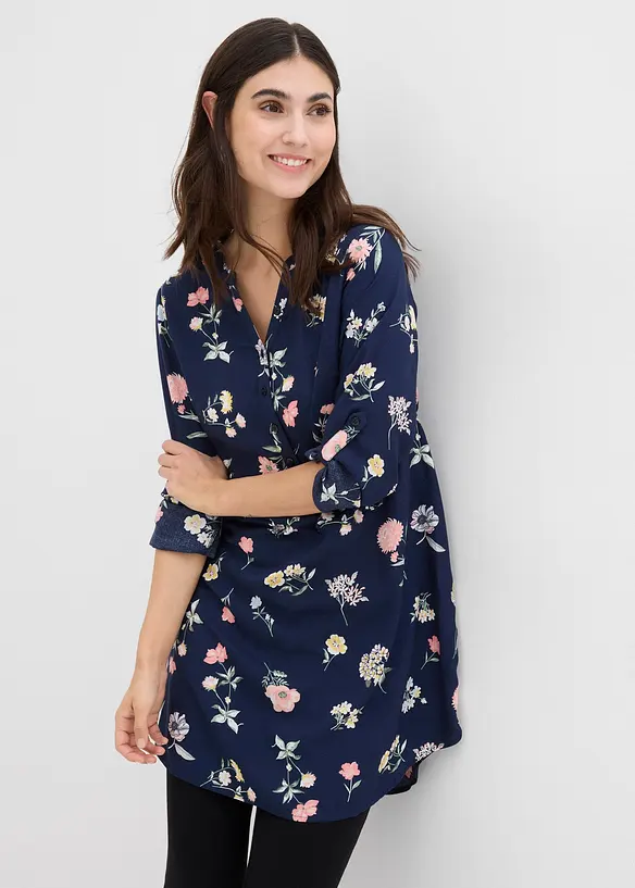 Gebloemde zwangerschapsjurk van viscose, bonprix
