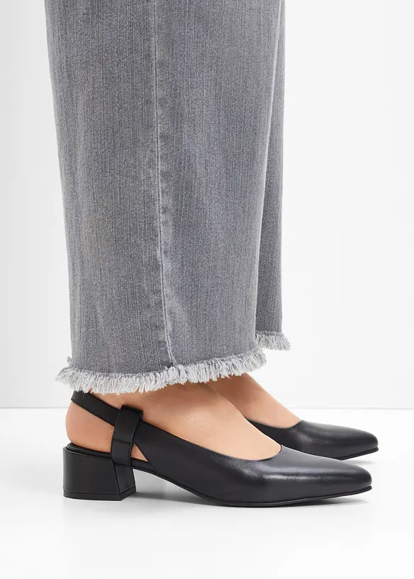 Leren slingback pumps, bonprix