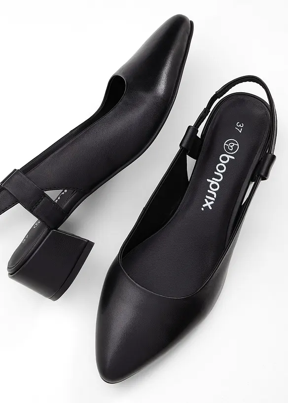 Leren slingback pumps, bonprix