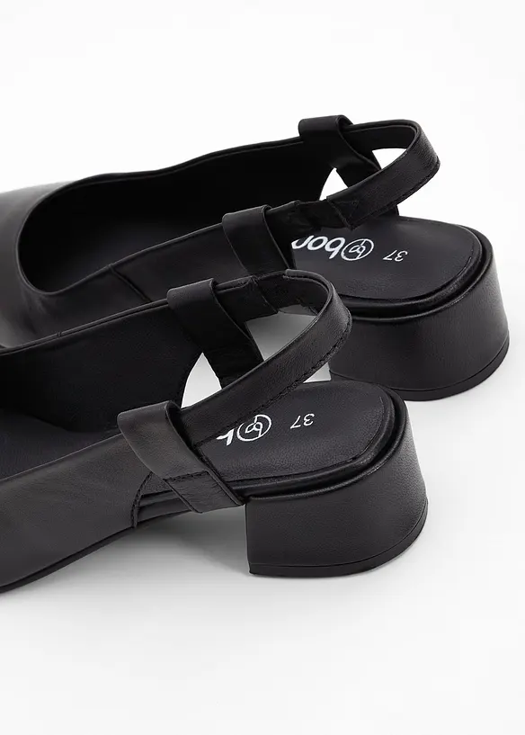 Leren slingback pumps, bonprix