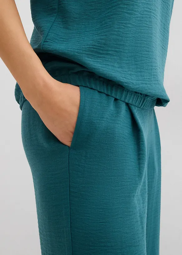 Oversized blouse met elastische zoom, bonprix