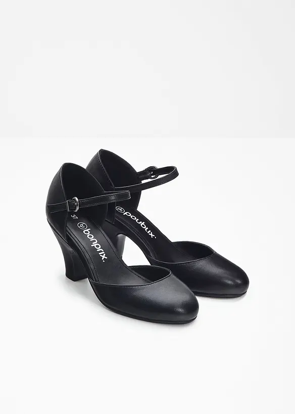 Strappy pumps van leer, bonprix