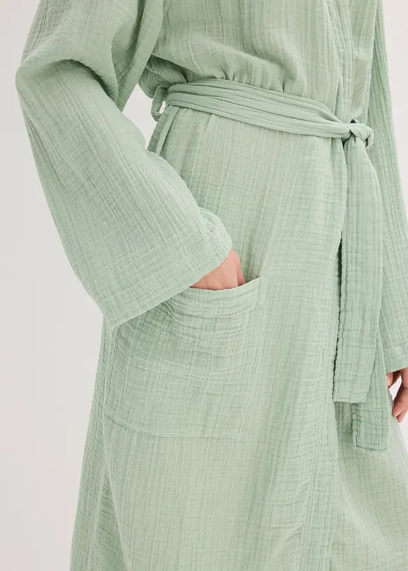 Oversized badjas van mousseline, bonprix
